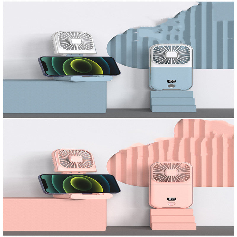 Folding Portable Digital Display Handheld Small Fan.